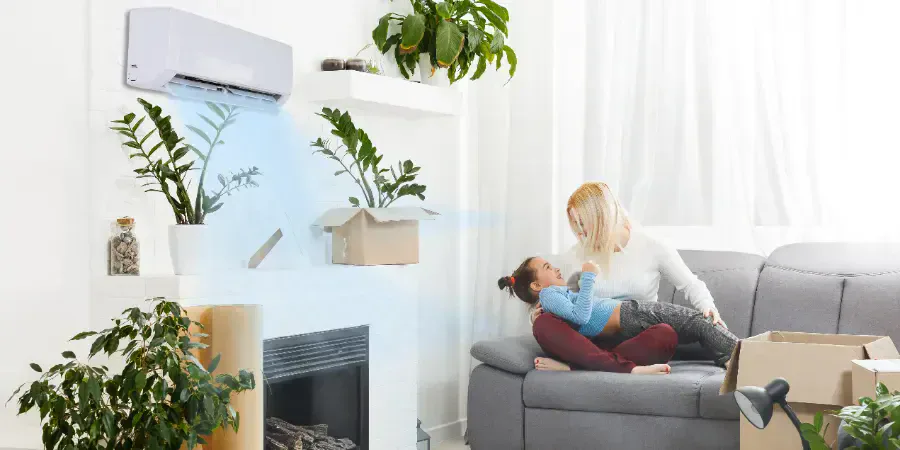 Family Enjoying Split System HVAC Installation
