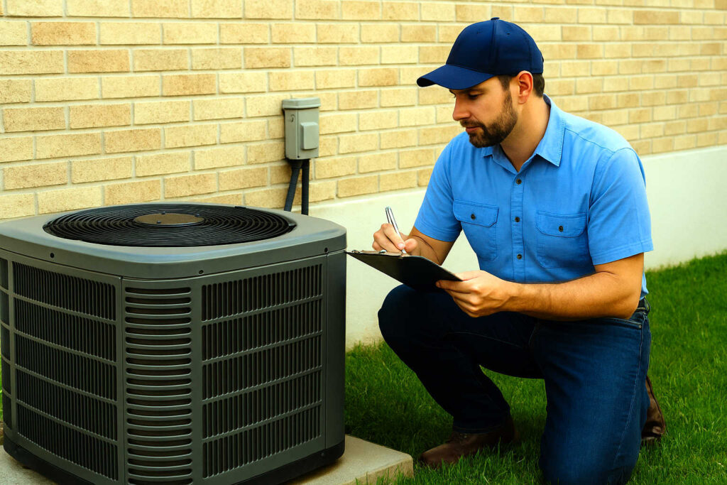 Technician Providing HVAC Services
